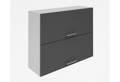 Горен кухненски шкаф Лукс мат М25 - 90 см - MDF Супер мат сиво