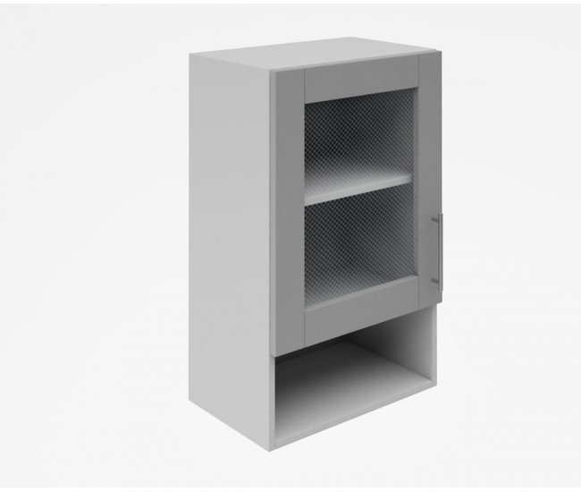 Горен кухненски шкаф Лукс мат М19 - 45 см - MDF Супер мат светлосиво