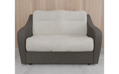 Двуместен диван Алина - 140/85/90 см., Кафяв / Капучино 
