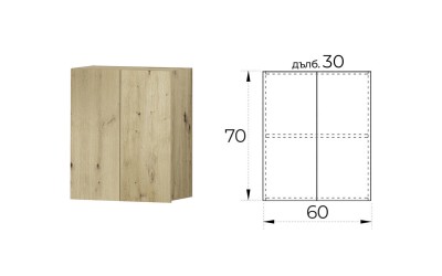 Кухненски горен шкаф Лео G49 - 60 см. Артизан