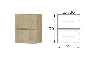 Горен шкаф за кухня Лео G32 - 60 см. Сонома харбър