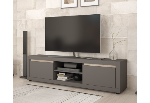 ТВ шкаф Алфа 80 - MDF Графит/Голд силвърджак ТВ шкаф Алфа 80 - MDF Графит/Голд силвърджак