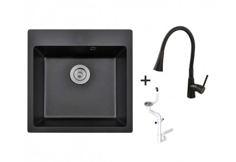 Комплект мивка и смесител ICGS 5050/ICF 7108223 Havana Black Комплект мивка и смесител ICGS 5050/ICF 7108223 Havana Black