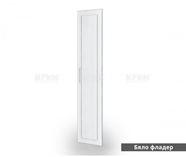 Врата от система за дрешник Dress MDF Бяло фладер Врата от система за дрешник Dress MDF Бяло фладер
