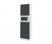 Колонен шкаф за фурна и микровълнова Сити БФ-Карбон мат-11-48 МДФ 60 см