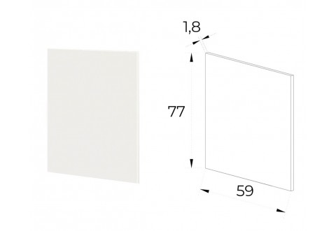 Краен панел за кухня Сити Ф-Бяло мат-09-64 МДФ 59 см Краен панел за кухня Сити Ф-Бяло мат-09-64 МДФ 59 см
