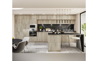 Кухня с остров Сити 974 - Сонома арвен