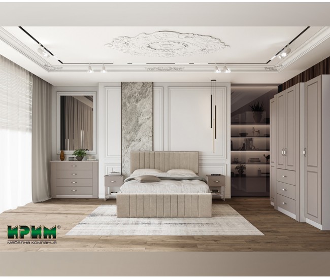 Спален комплект Boutique 1 - 160/200, МДФ Капучино мат/Кашмир Спален комплект Boutique 1 - 160/200, МДФ Капучино мат/Кашмир