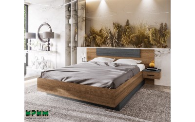 Спалня с нощни шкафчета Сити 7077 - 160/200 см, Песаро/Тревизо