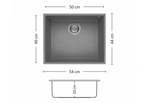 Гранитна мивка за кухня Leks Bloom 540 U