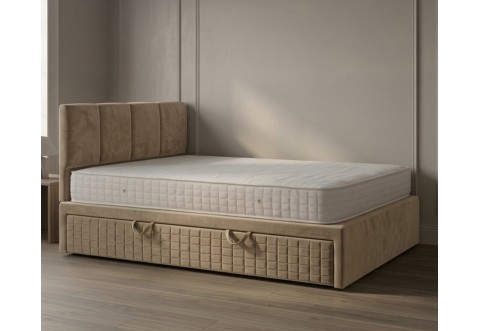 Тапицирано легло сандвич с матрак Dream - 100/200 см, Бежово Тапицирано легло сандвич с матрак Dream - 100/200 см, Бежово